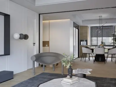 Modern Livingroom  Unreal Engine 5 Archviz Scene Low-poly 3D model