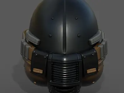 Helmet plastic mask protection Low-poly 3D model purchase
