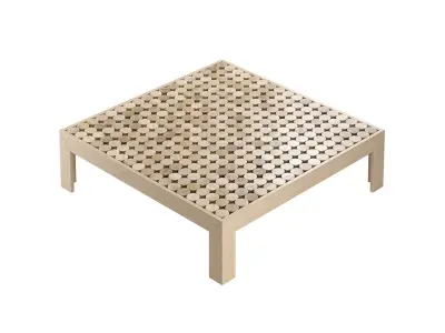 Nature Inspired Artisanal Coffee Table 3D model