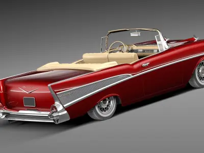 Chevrolet Bel Air convertible 1957 3D model