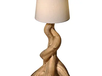 Floor lamp torchere Tree Sculptural Design Scandinavian Rustic  3D model