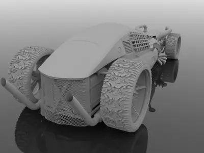 Demonic HotRod Concept Art 3D model