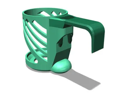 Door Mounted Can Holder Free 3D print model