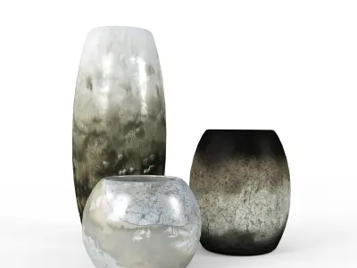 Modern Decor Vase Set 3D model