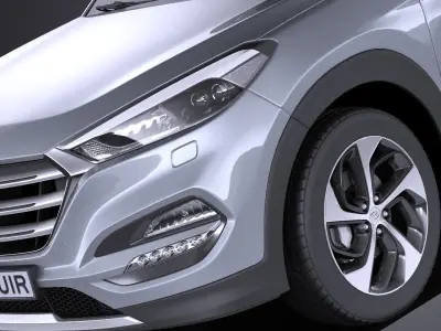 Hyundai Tucson EU-Version 2017 VRAY 3D model