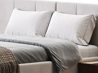 American Queen Size Bed 3D model