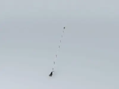 St. Louis Express Quad Chairlift  Free 3D model