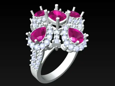 Diamond Ring - Womens Rings - N3464 3D print model