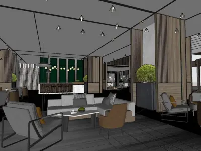 Luxury Lobby Interior 3D model-1 3D model