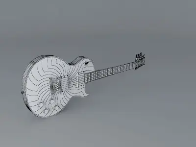 Zakk Wylde BUZZSAW Les Paul Custom guitar Free 3D model