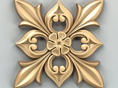 Square rosette 020 3D model