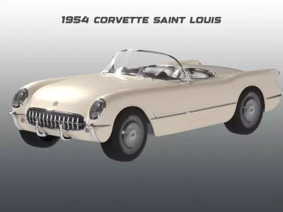 Chevrolet - 1954 - Corvette Saint Louis 3D model