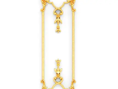 Collection stucco molding frame 3D model buy