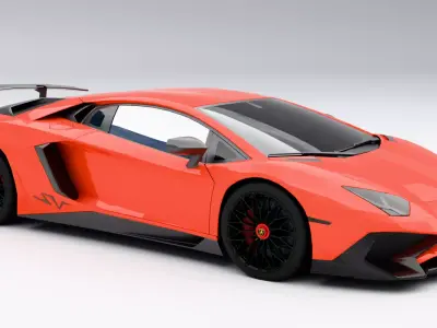 Lamborghini Aventador Low-poly 3D model