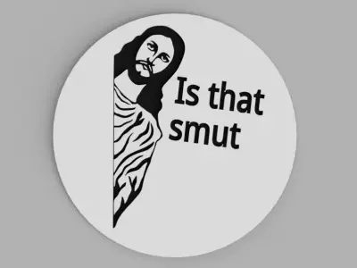 Jesus Is that smut Logo Coaster Free 3D print model