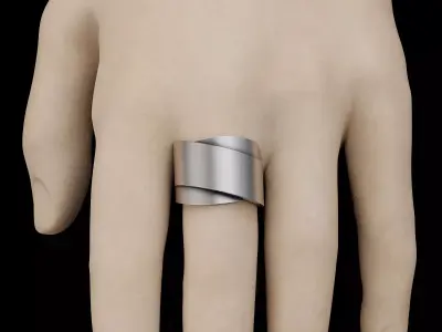 Lux ring silver gold jewelry printable 3D model 3D print model purchase