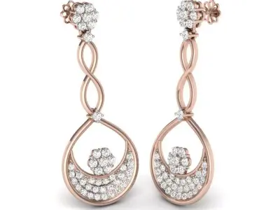 stud earring human 3D print model