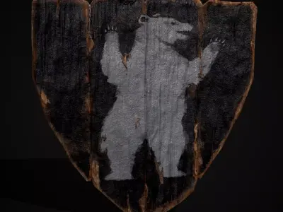 Bear Coat of Arms Low-poly 3D model