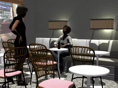 COMPLETE COFEE SHOP  3D model