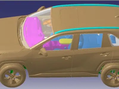 TOYOTA RAV4 XLE AWD 2020 Vehicle 3d scan model 3D model