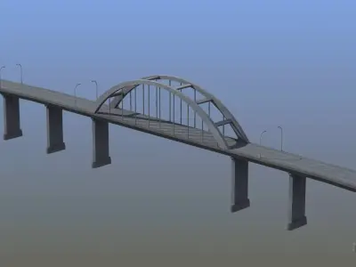 Road Bridge 3D model