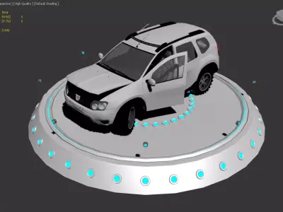 Dacia Duster Low-poly 3D model
