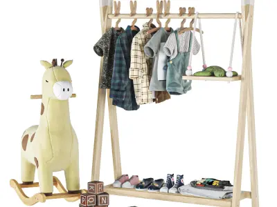Kid Clothes set 01 3D model