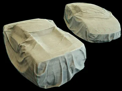 Car Cover b Low-poly 3D model