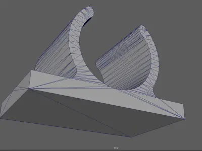 U-CLIP stainless steel bracket 3D print model