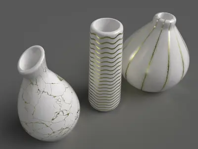Marble Vases 3D model