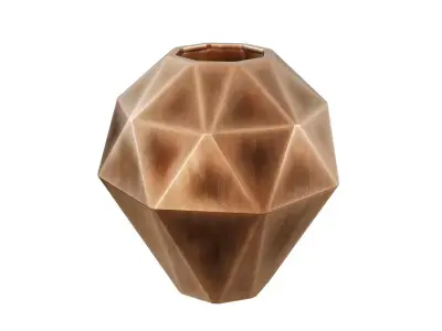 Copper Vase Geometric Design Free 3D model