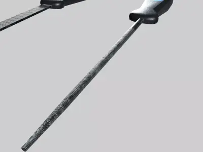 Flat File - Hand File Low-poly 3D model