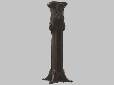 Fantasy ALien Scifi Column HR Giger Low-poly 3D model