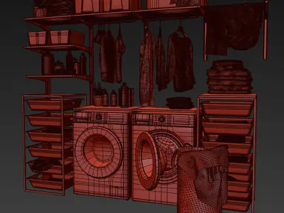 Laundry Set Ikea 1 3D model