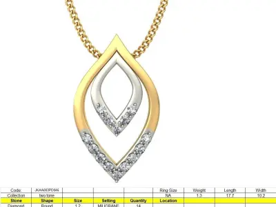 Solitaire Women Pendant 3dm STL OBJ FBX Renders Details 3D print model 38