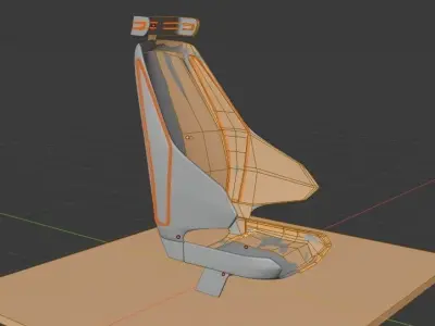 Car seat concept 3D model - Concept Brash 3D model
