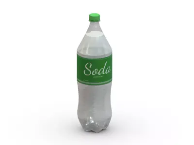 Supermarket Soda Drink Bottle 03 Low Poly PBR Realistic Low-poly 3D model