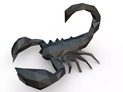 scorpion low poly 3D print model