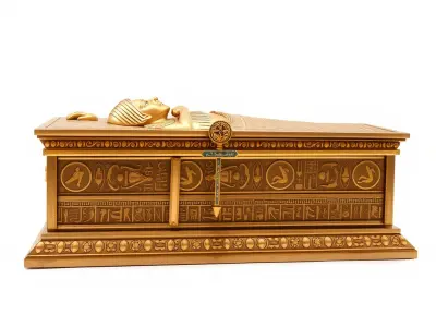 Ancient Egyptian Sarcophagus Model Pack for HighDetail Scenes Low-poly 3D model