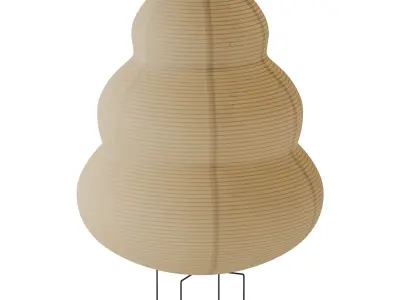 Japanese Paper Floor Lamp 3D model