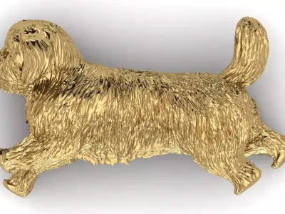 Running Dog 3D Printable Model 3D print model