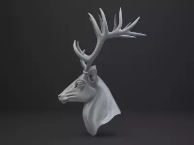 Deer Bust - Animal Figurine 3D print model purchase