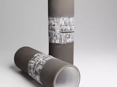 Ceramic Vintage Flower Vase 3d Scan 3D model