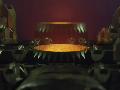 3D Lowpoly Mechanic Pit Low-poly 3D model