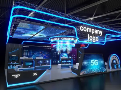 exhibition stand 20x15 model 3D model