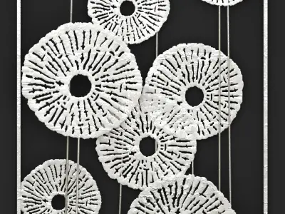 Silver Wall art Sculpture 3D model