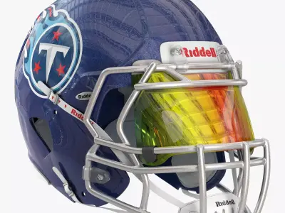 Riddell speed helmet tennessee titans 3D model