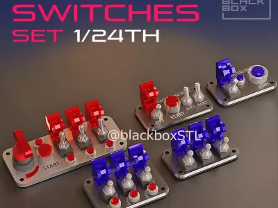 Racing Switches Set for modelkit and diecast 1-24th scale 3D print model