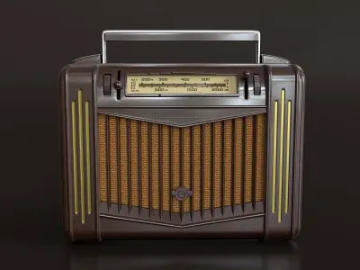 Rare plastic tube portable receiver 3D model