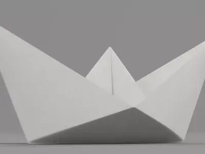 Paper Boat V1 Low-poly 3D model